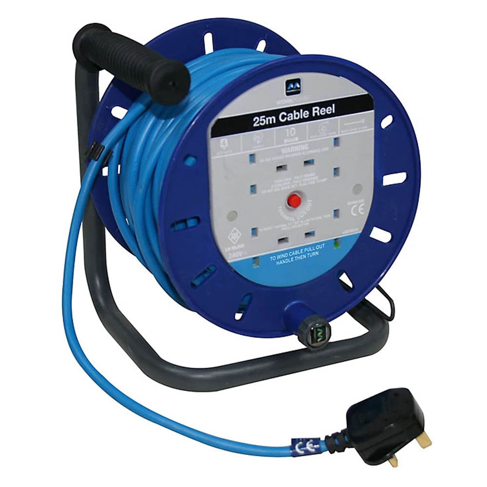 Masterplug Cable Reel 4 Socket LDCT2510/4 240V Overload Protection Guide (L) 20m - Image 2