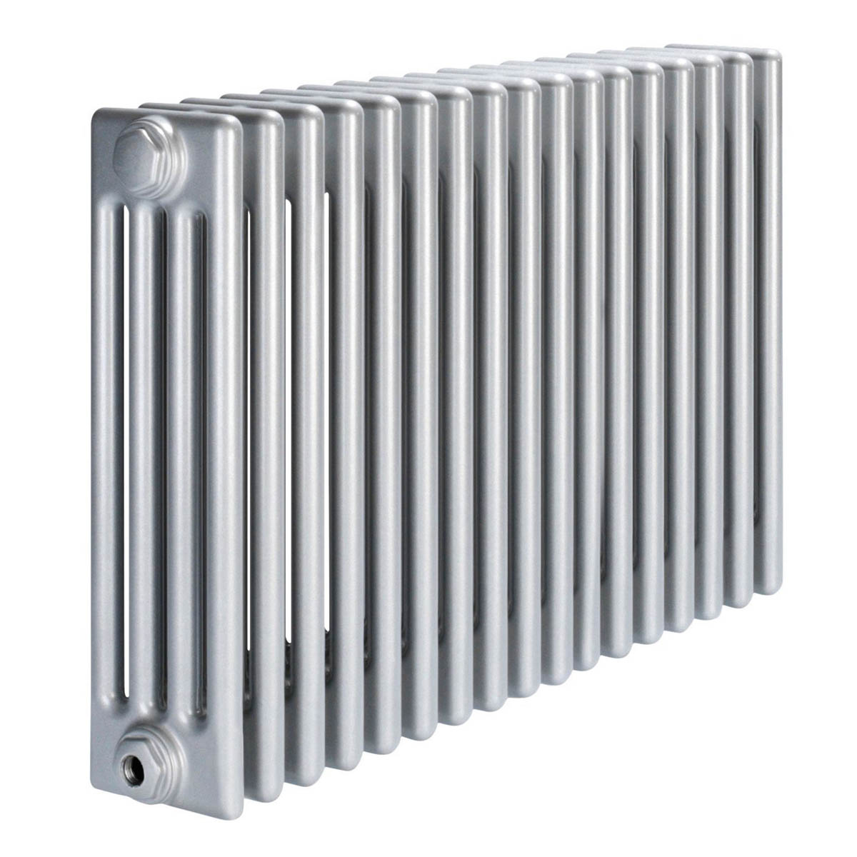 Acova 4 Column Radiator Silver Steel Horizontal Traditional (H)60x(W)81.2cm - Image 2