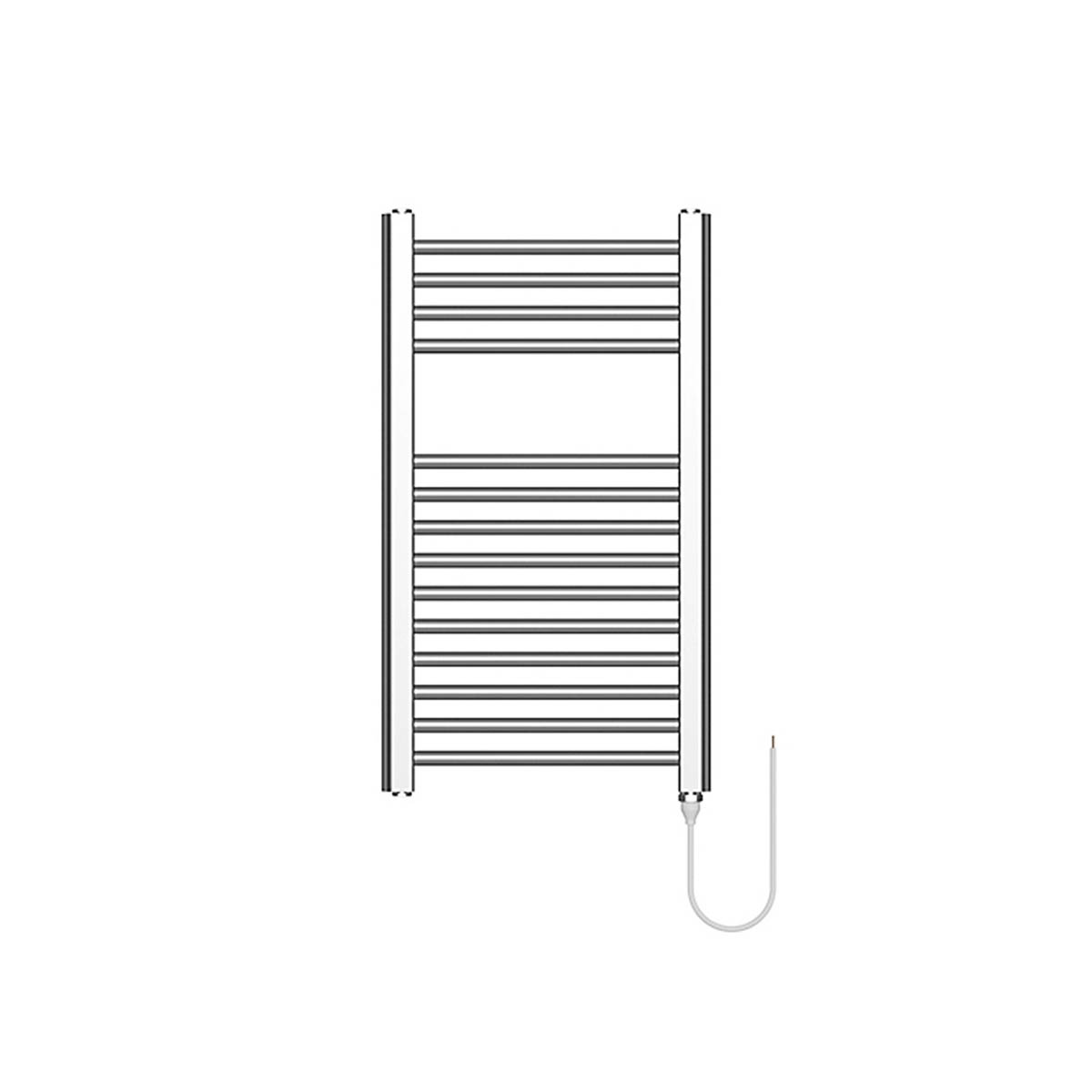 Flomasta Towel Rail Radiator Bathroom Warmer Electric Flat Modern Chrome 40x70cm - Image 1