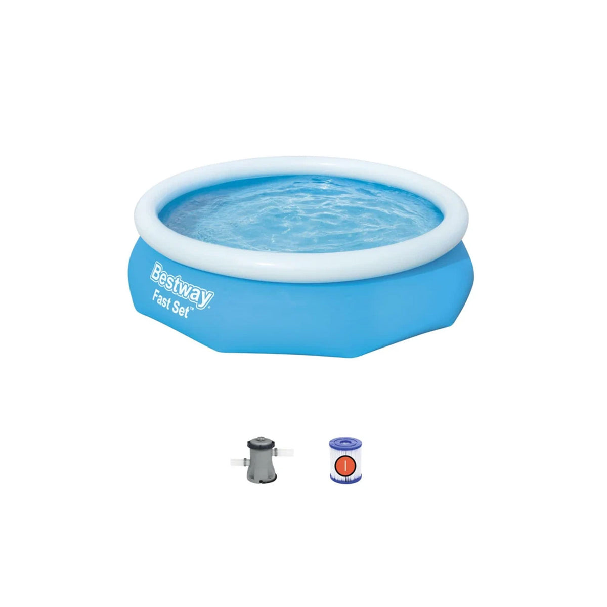 Bestway Above Ground Swimming Pool Set Inflatable 10ft x 30in Outdoor Splash - Image 1