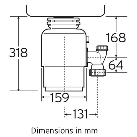 InSinkErator Food Waste Disposal 46AS 0.55Hp Air Switch Single Phase Motor 980Ml - Image 2