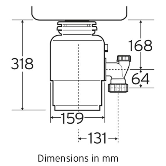 InSinkErator Food Waste Disposal 46AS 0.55Hp Air Switch Single Phase Motor 980Ml - Image 2