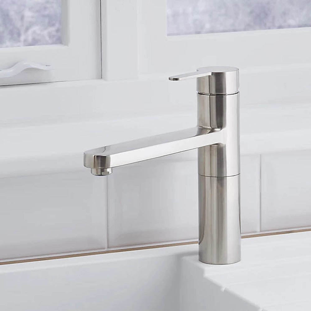 Cooke & Lewis Kitchen Sink Tap Mixer Single Lever Nickel Effect Swivel Spout - Image 2