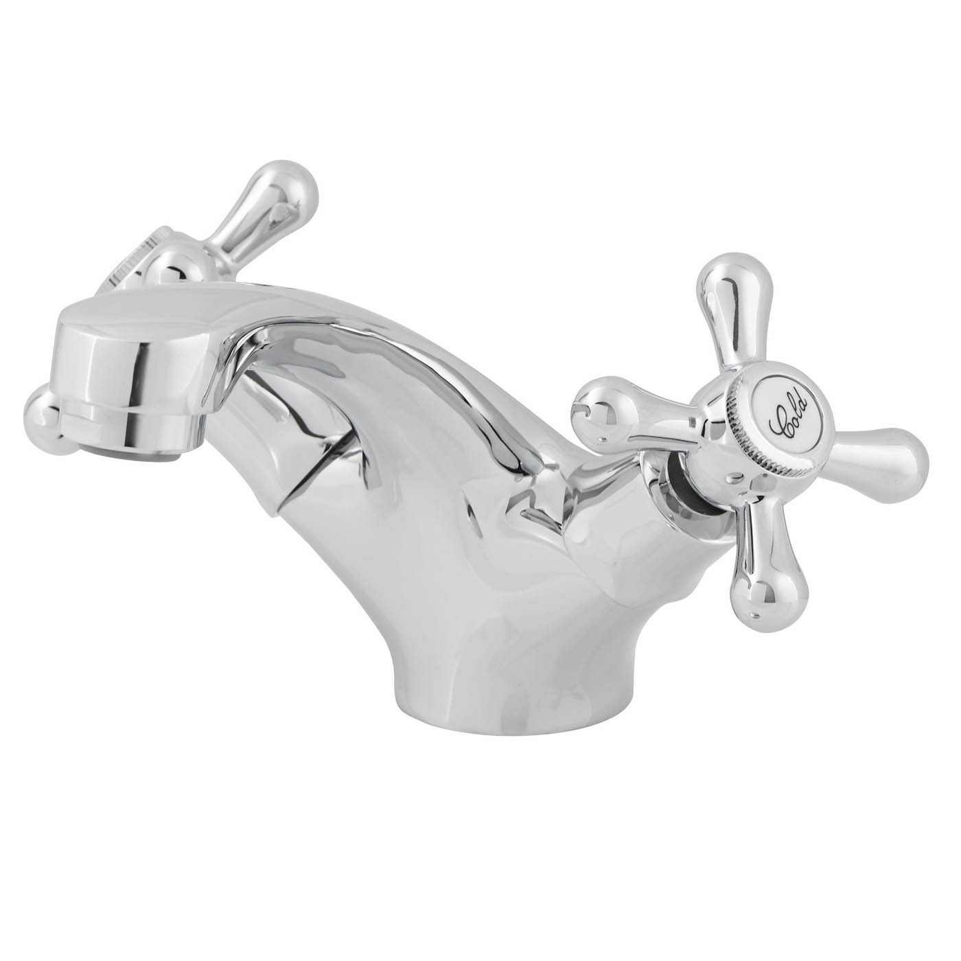 GoodHome basin Mono mixer Tap Chrome Finish 1/4 Turn With Waste - Image 1