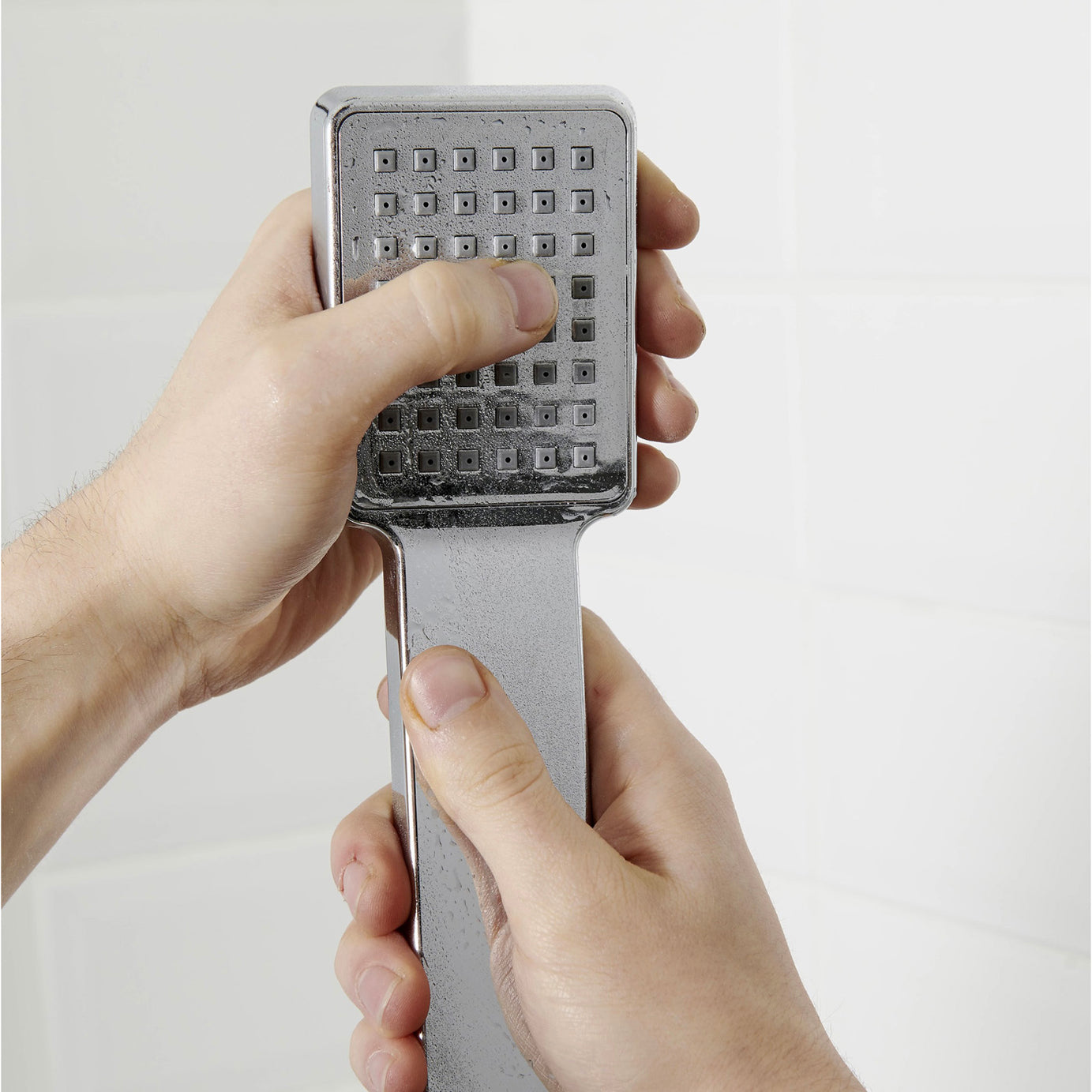 Thermostatic Mixer Shower Single Spray Pattern Twin Square Heads Bathroom - Image 5