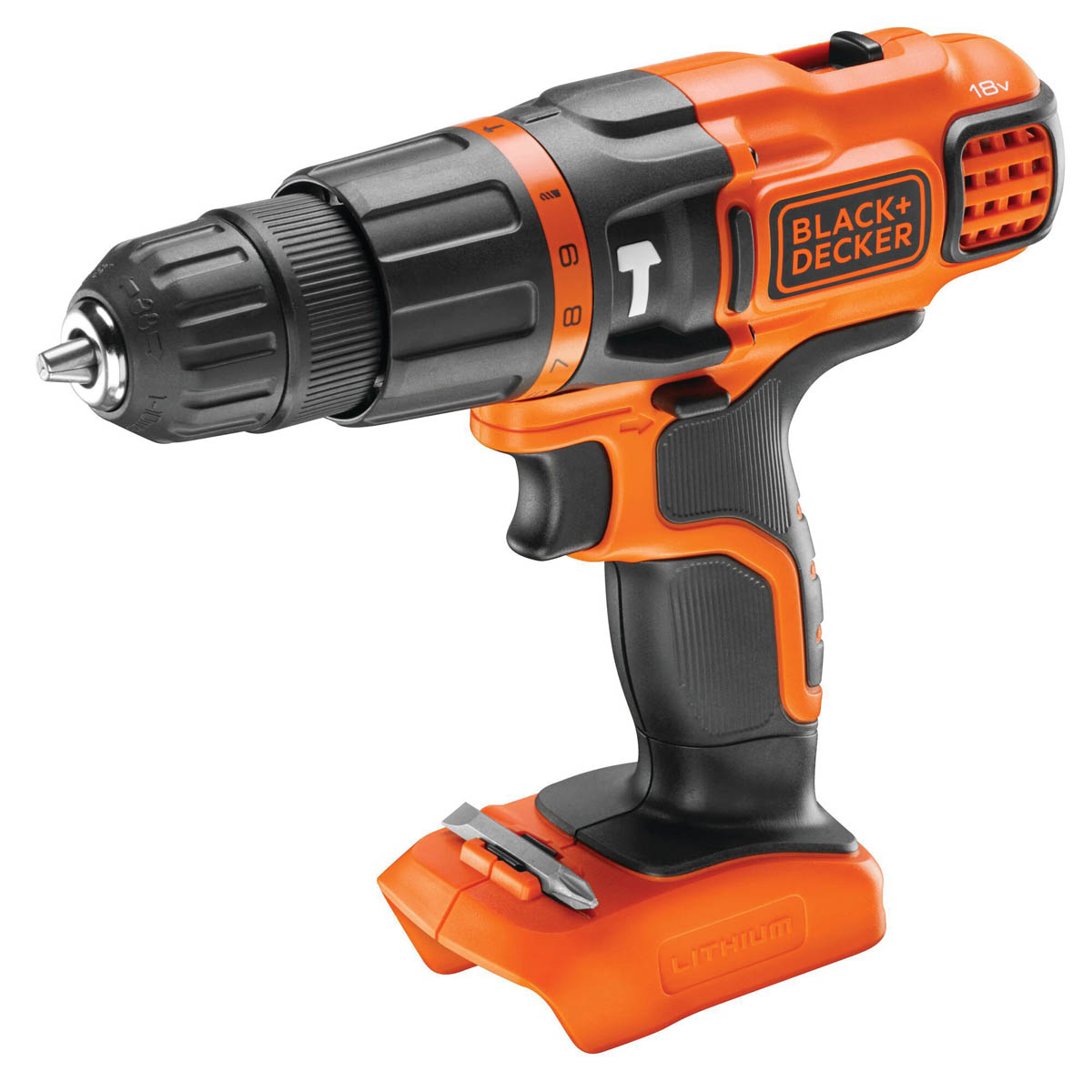 Black+Decker Hammer Drill Cordless 18V BDCH188N-XJ Variable Speed Body Only - Image 3