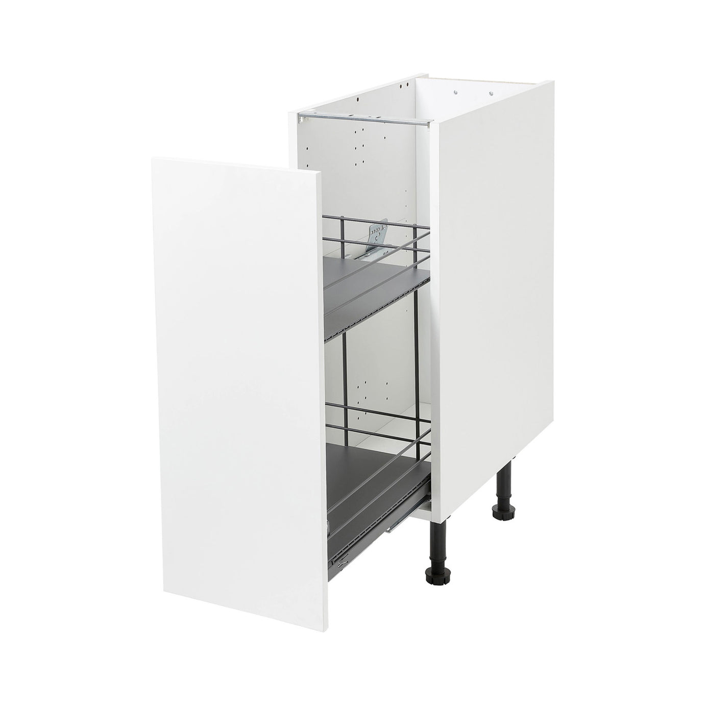 Pebre Universal Pull Out Storage System Soft Close Runners Anthracite 484x264mm - Image 4