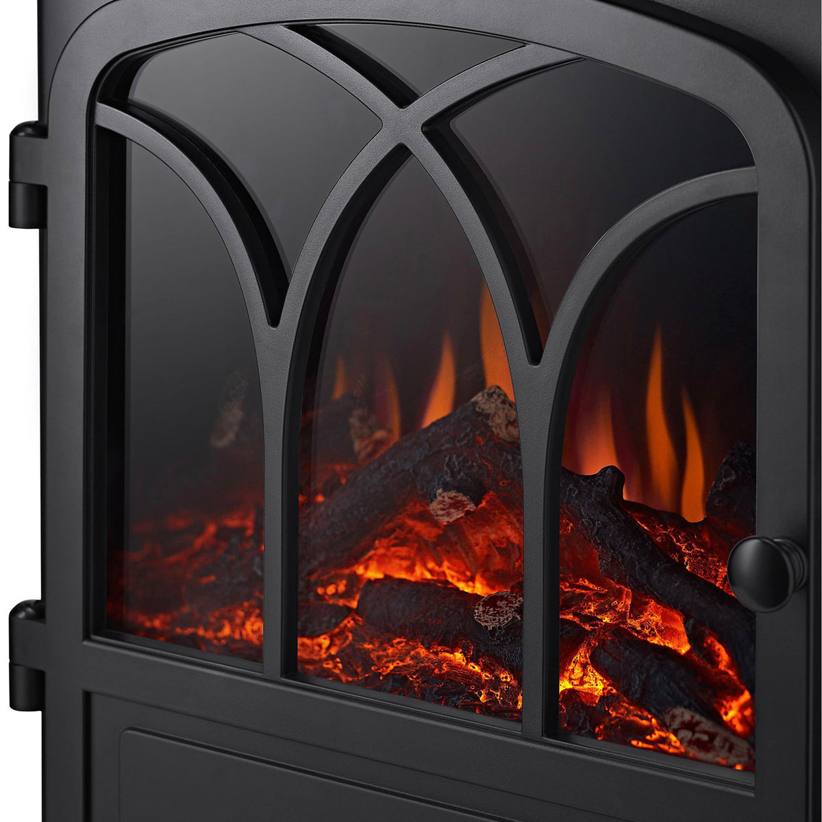 Focal Point Electric Stove Fireplace Black 5 Flame Effects Heater Freestanding - Image 5