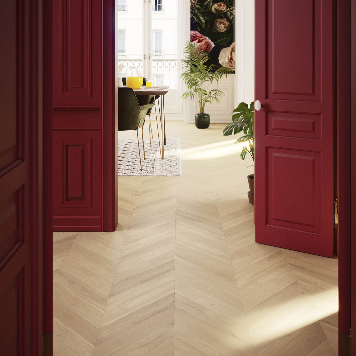 Eslov Oak Engineered Flooring Real Wood Top Layer Natural Effect T3mm 1.75m² - Image 2