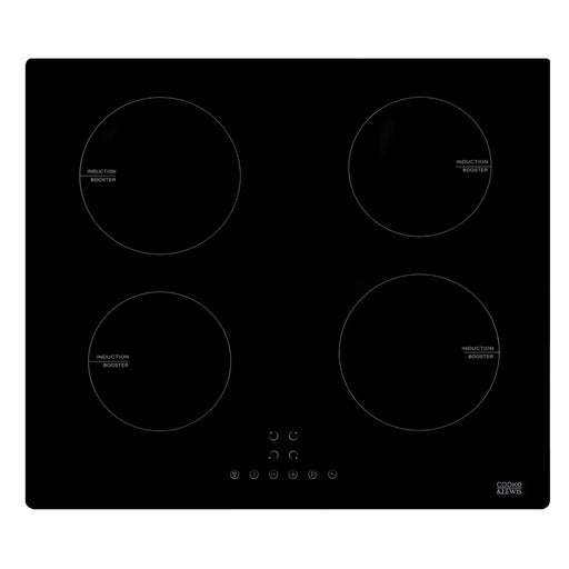 Induction Hob 4 Zone Built In Kitchen Black Glass Touch Control 6400W (W)590mm - Image 1