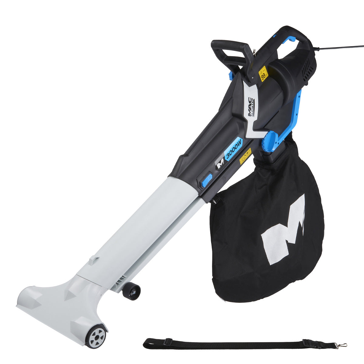 Mac Allister Garden Leaf Blower Vacuum Mulching Electric MBVP Outdoor 240V 50L - Image 2