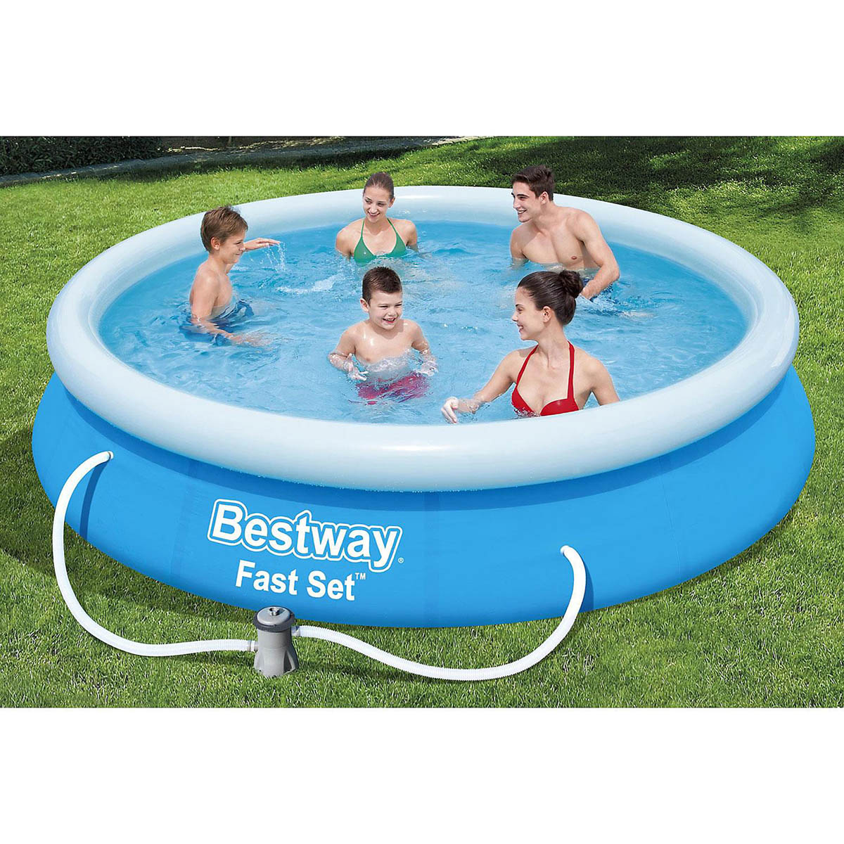 Bestway Inflatable Swimming Pool 12ftx30in Family Size Above Ground Easy Set Up - Image 2