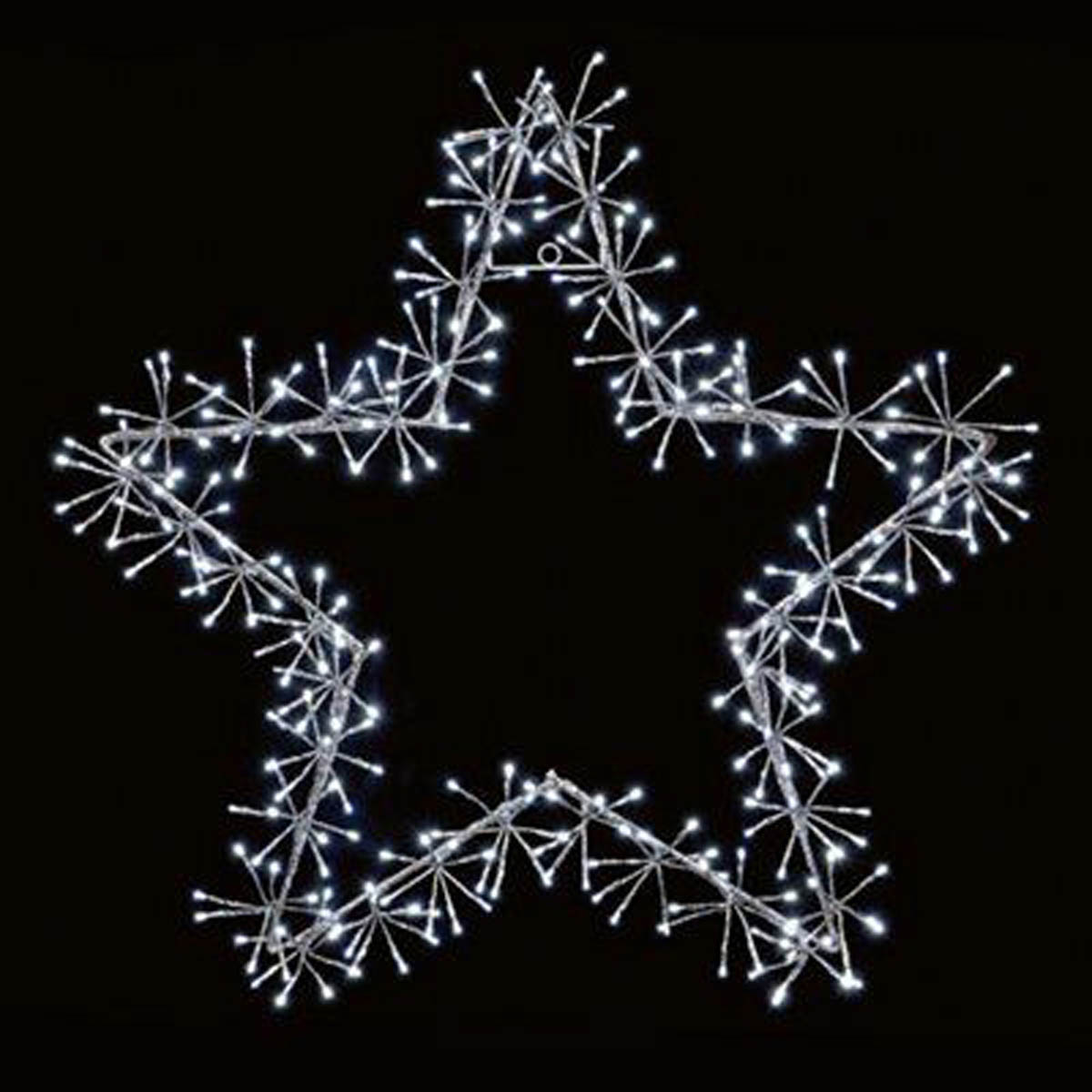 White LED Star Cluster Silhouette Christmas Decor 320 LED Indoor And outdoor - Image 1