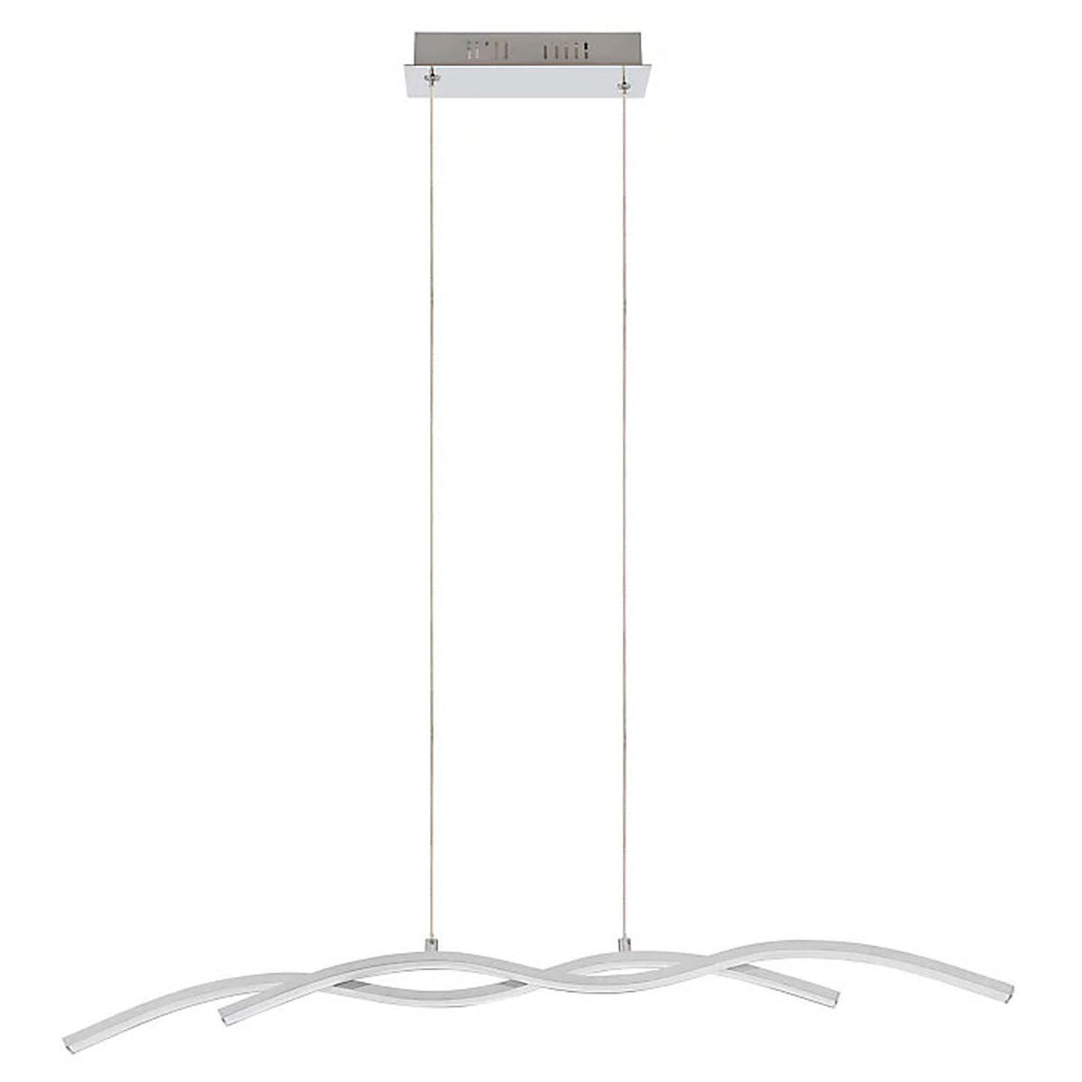 Ceiling Light 2 Lamp Pendant Chrome Effect Adjustable Height LED 1320Lm IP20 - Image 2