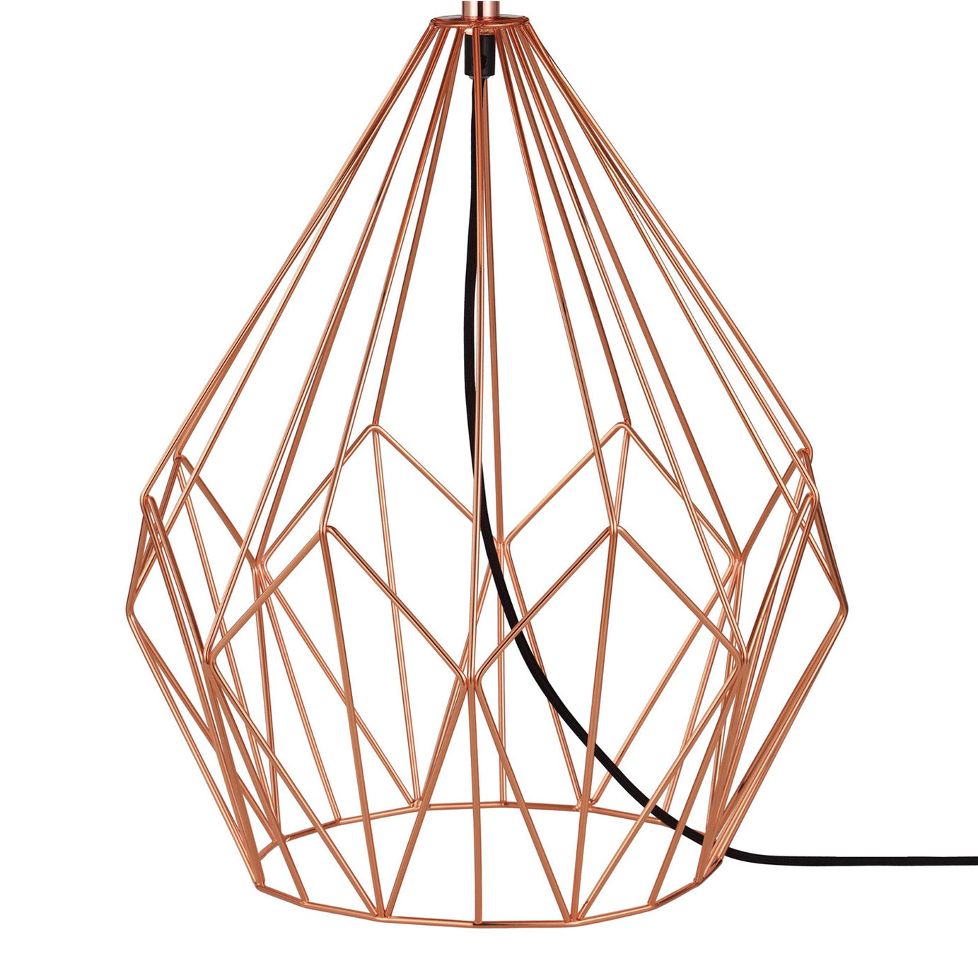 Table Lamp Bedside Light Modern Copper Effect Black Drum Shade For Any Room - Image 5