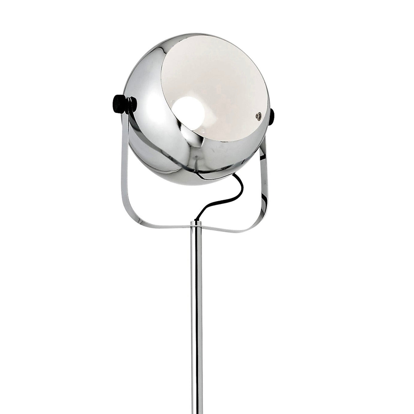 Floor Lamp 1 Light Chrome Effect Metal Living Room Bedroom E27 IP20 (H)1660mm - Image 3