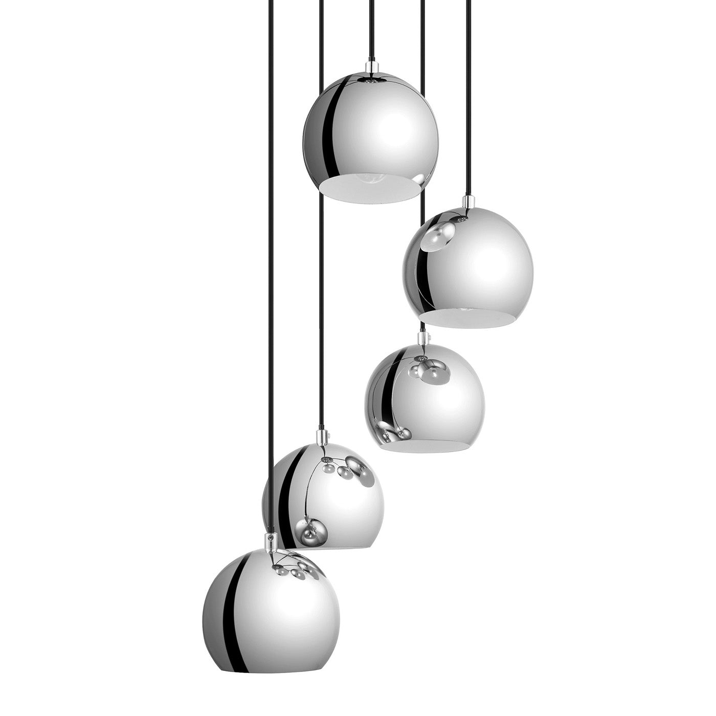 Roccheta Ceiling Light Chrome effect 5 Lamp Pendant Living Room Modern Light - Image 5