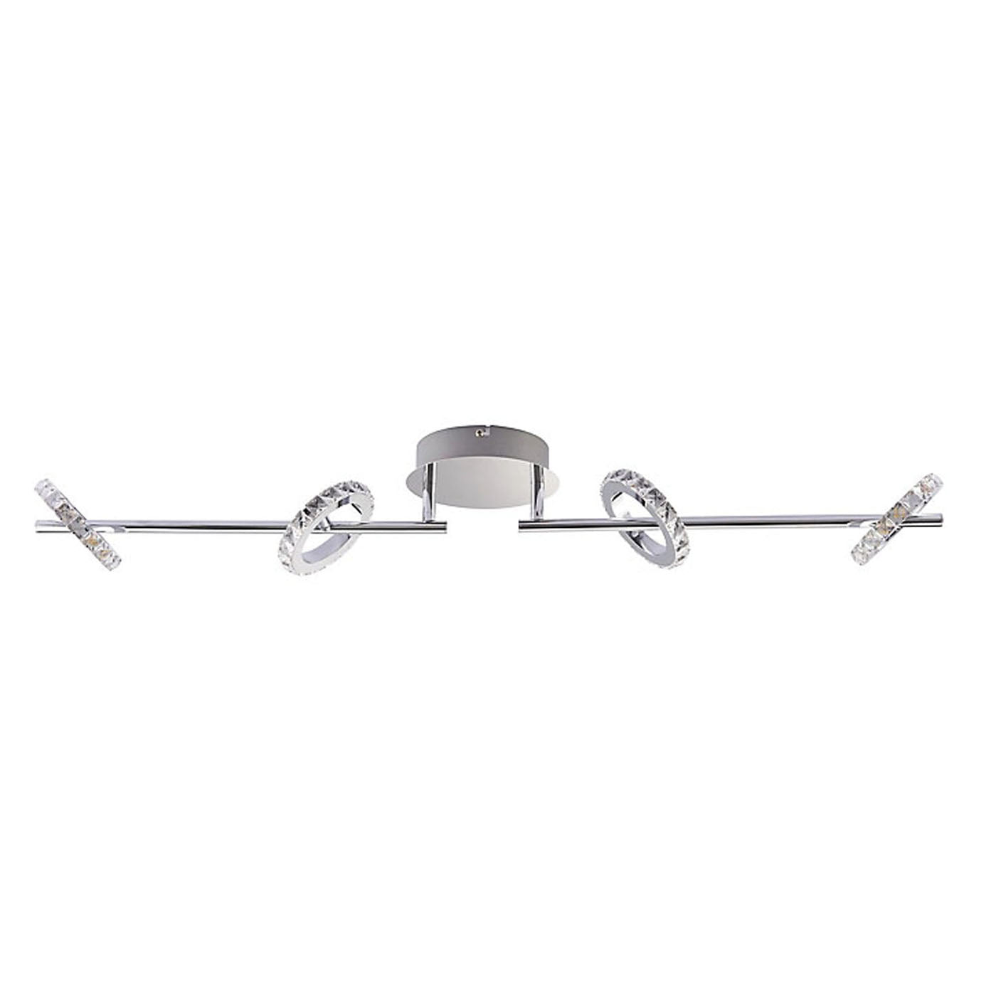 LED Ceiling Light 4 Way Spotlight Livingroom Modern Contemporary Crystal Effect - Image 2