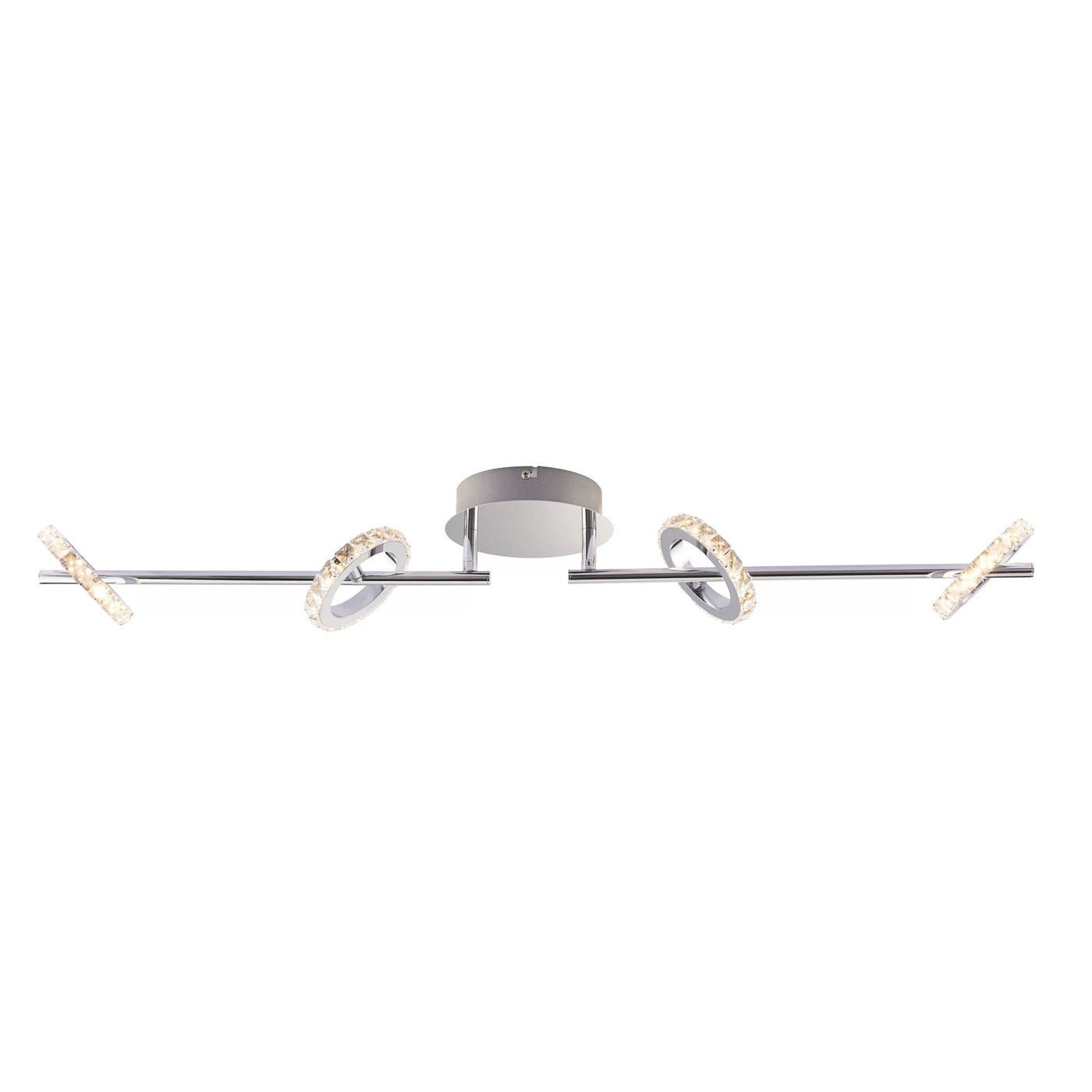 LED Ceiling Light 4 Way Spotlight Livingroom Modern Contemporary Crystal Effect - Image 3