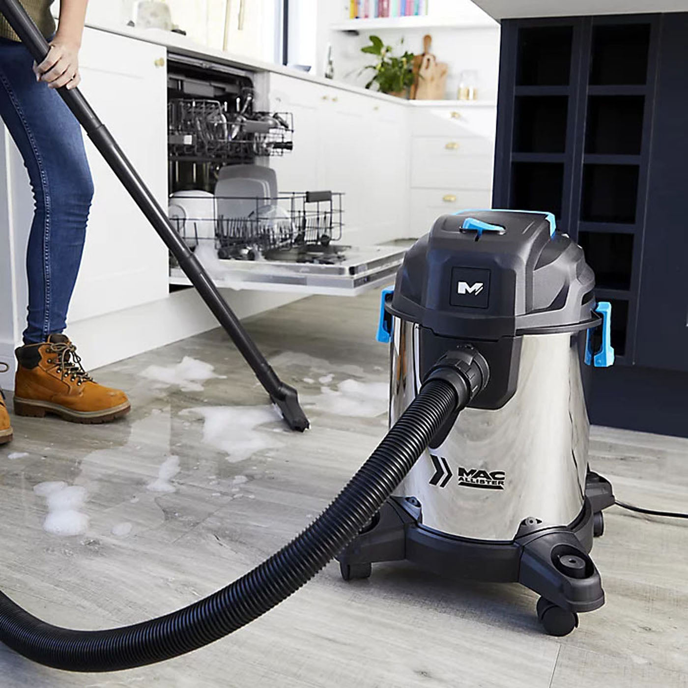 Mac Allister Wet And Dry Vacuum Cleaner Corded Canister Powerful 20L 1400W 240V - Image 2