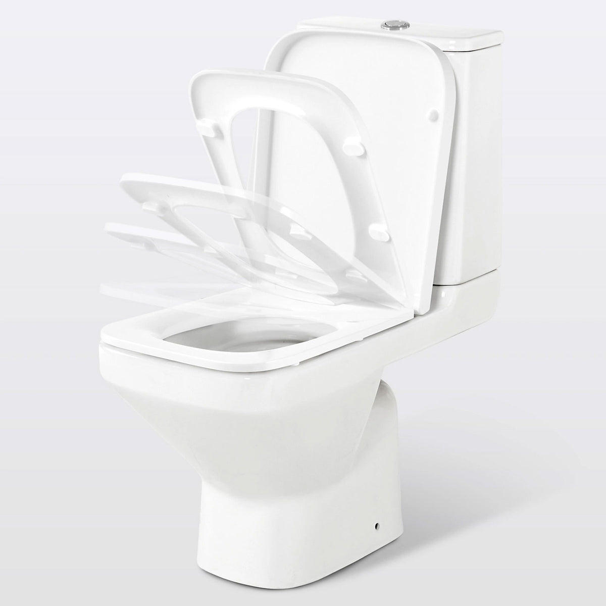 GoodHome Teesta Close Coupled Rimless Toilet Dual Flush Soft Close Seat - Image 2
