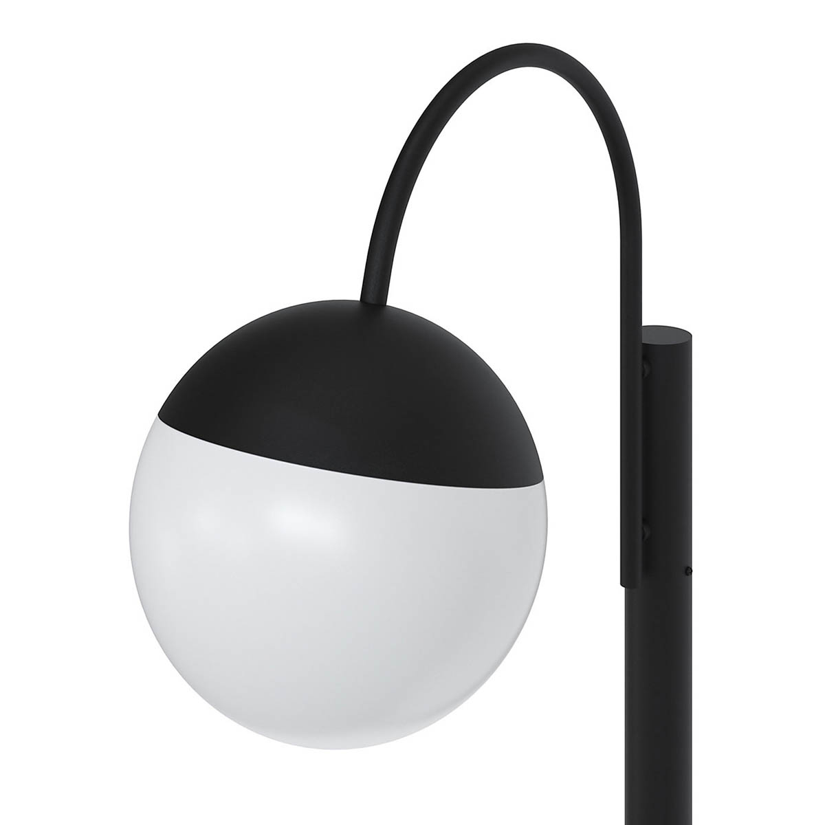 Garden Post Lantern Light Black 1 Lamp IP44 Glass Steel Outdoor Patio (H)227.4cm - Image 4