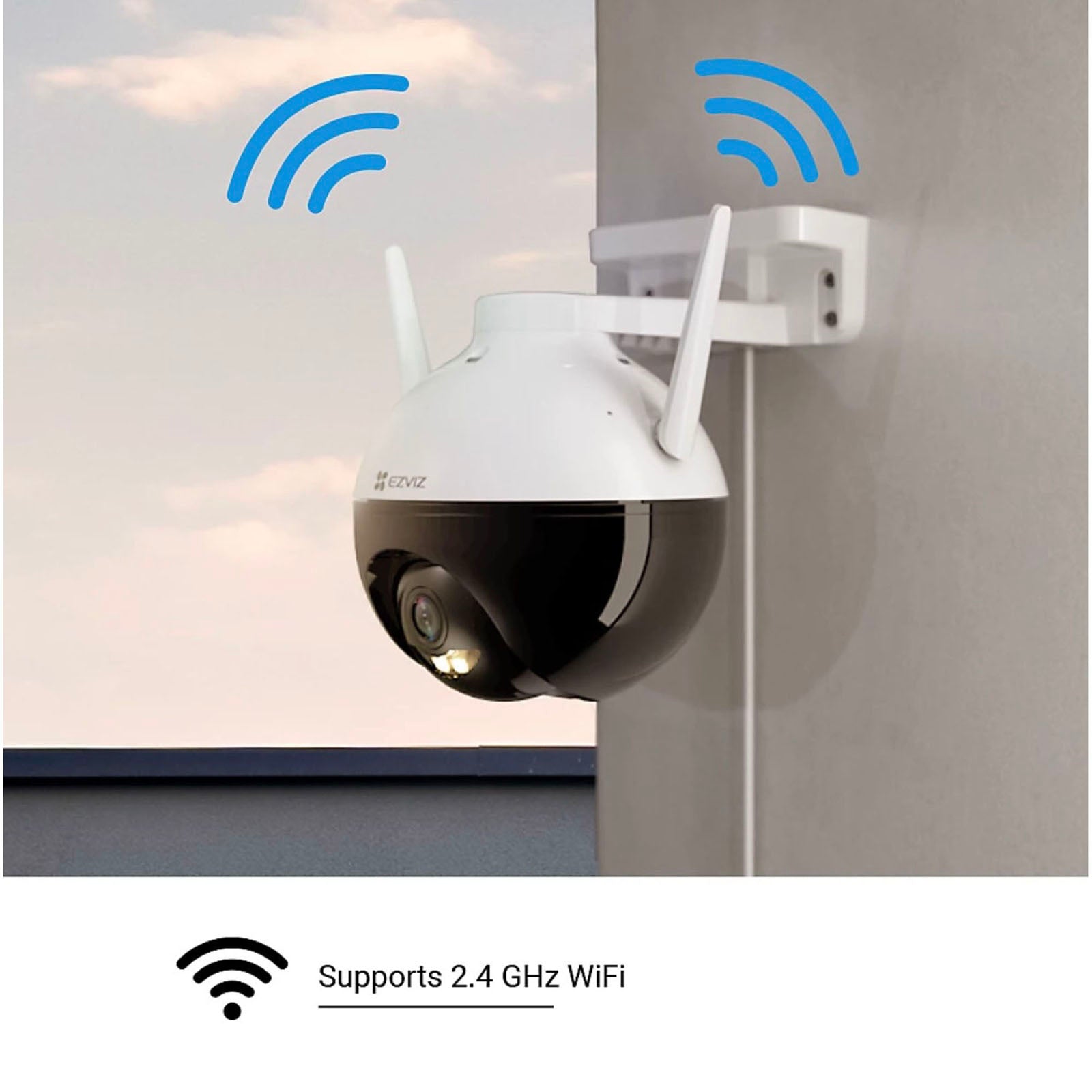 EZVIZ CCTV Security Camera WiFi IP Smart Outdoor White Night Vision 1080p 12V - Image 2