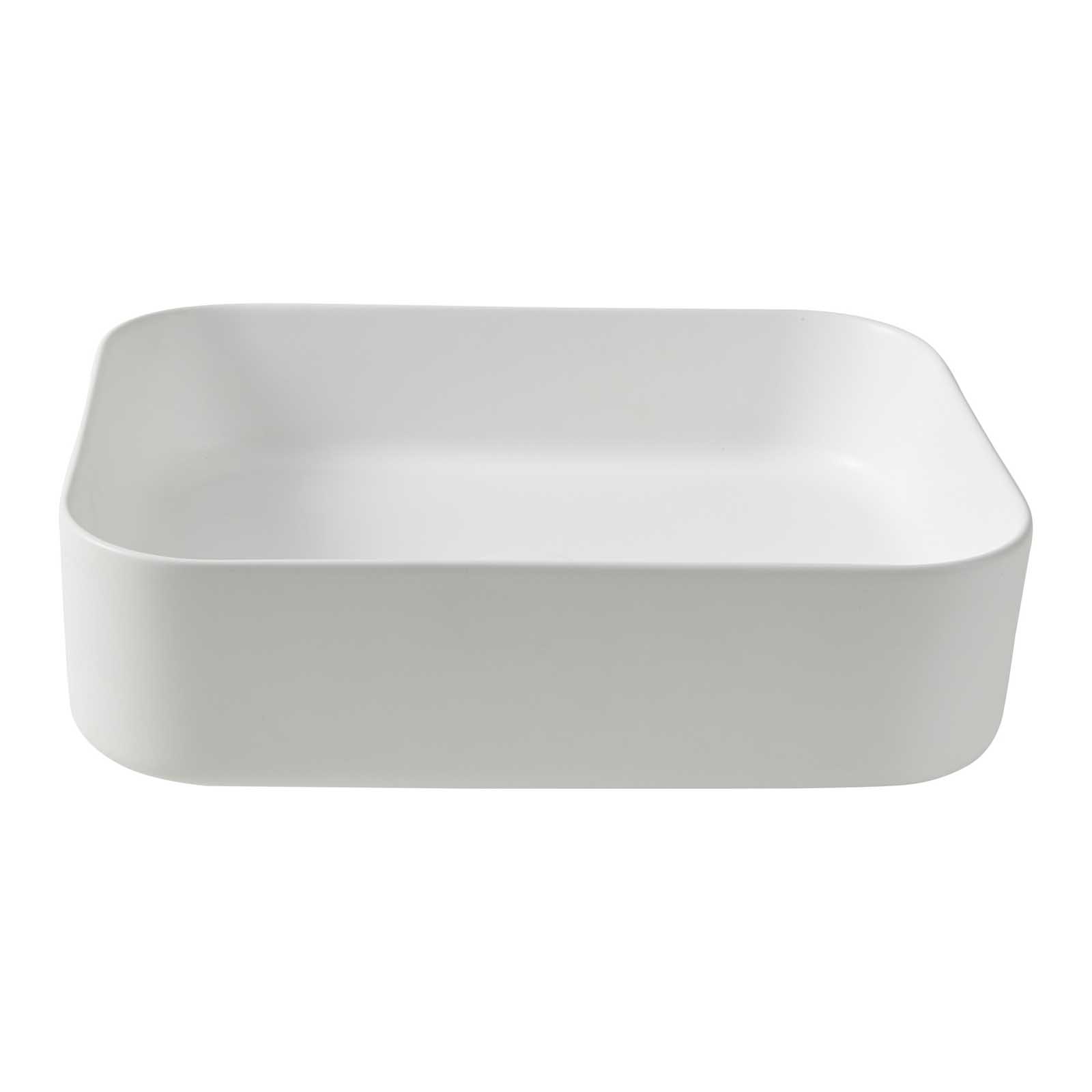 GoodHome Tekapo Matt White Rectangular Counter top Basin (W)45cm - Image 7