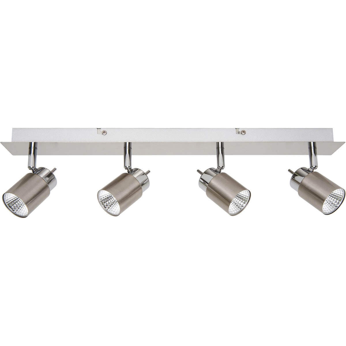 Ceiling LED Spotlight Satin Nickel Effect 4 Way Bar Warm White Indoor 350lm 13W - Image 2