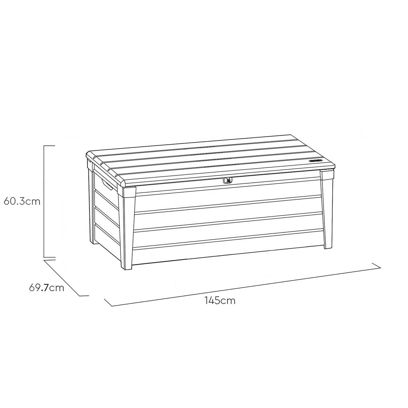 Keter Storage Box Tool Garden Waterproof Lockable Shed 454L - Image 4
