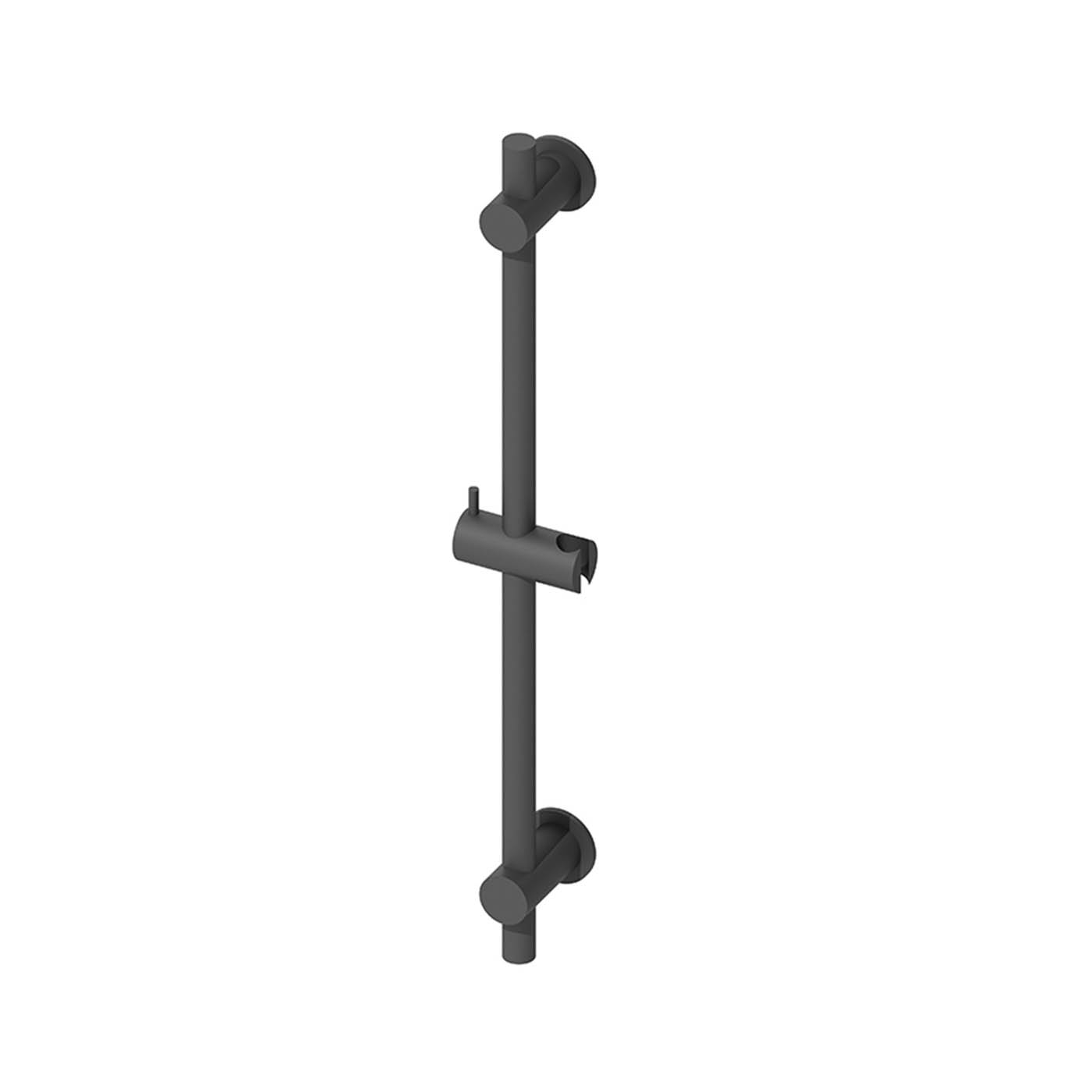 Aquadry Shower Riser Rail Matt Black Straight Adjustable Wall Mounted 78.8cm - Image 1
