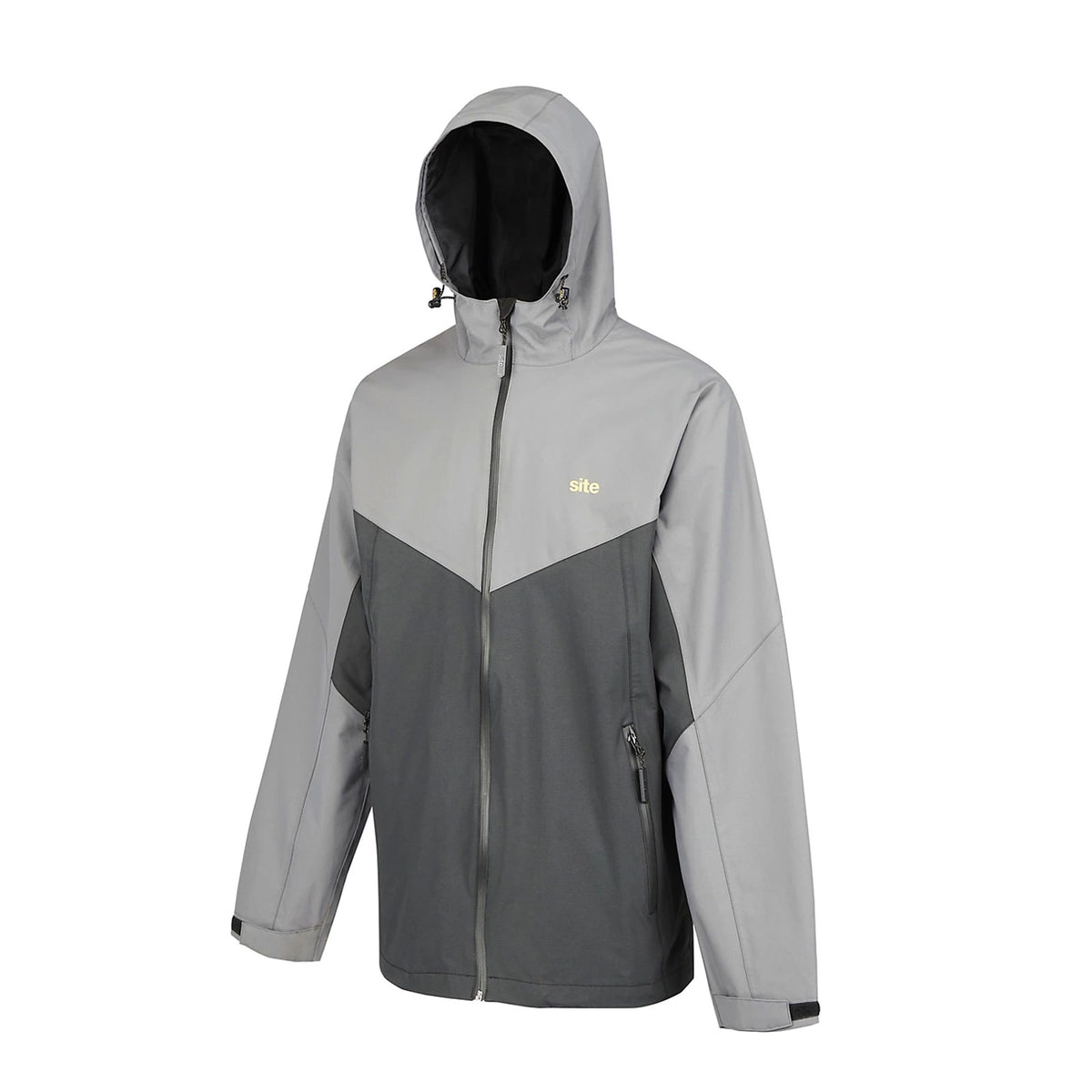 Site Messner Work Jacket Black Grey XL Full Zip Heavy Duty Trade Jacket - Image 2