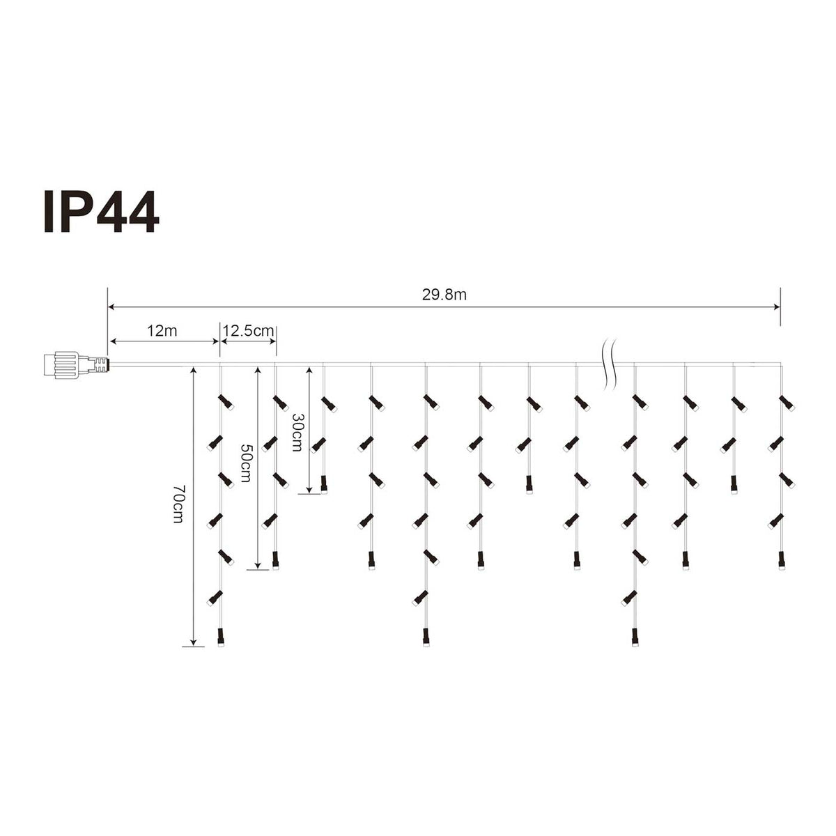 LED Fairy Lights Icicle Christmas Classic Warm White Indoor Outdoor Decoration - Image 4