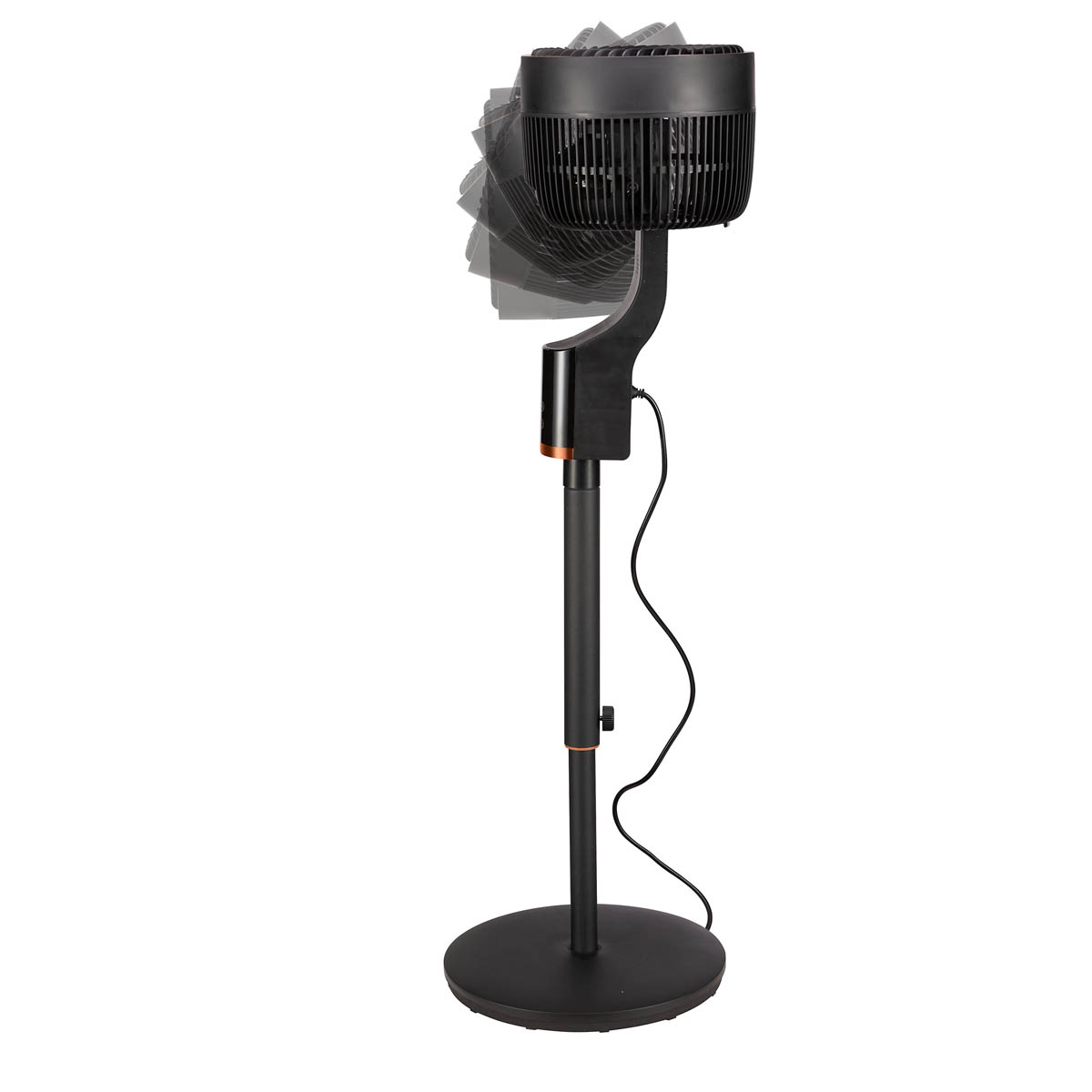 TCP Pedestal Fan Black 10" LED Display Adjustable Height Quiet Operation - Image 1