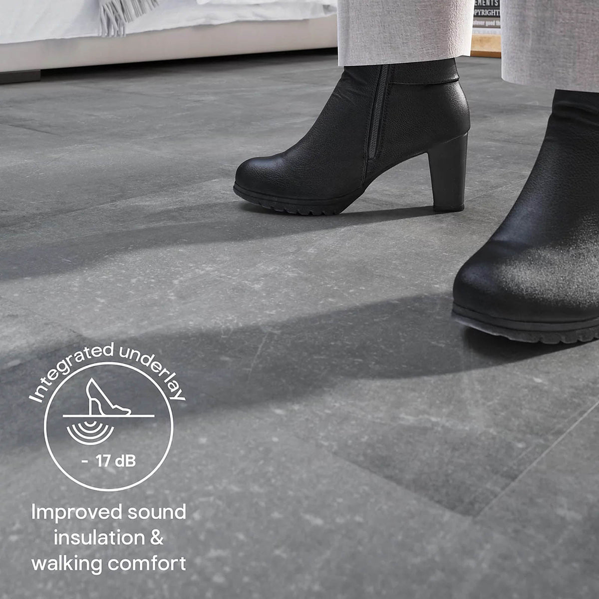 Composite Click Flooring Classy Grey Concrete Effect 9mm Indoor 1.95m² - Image 9