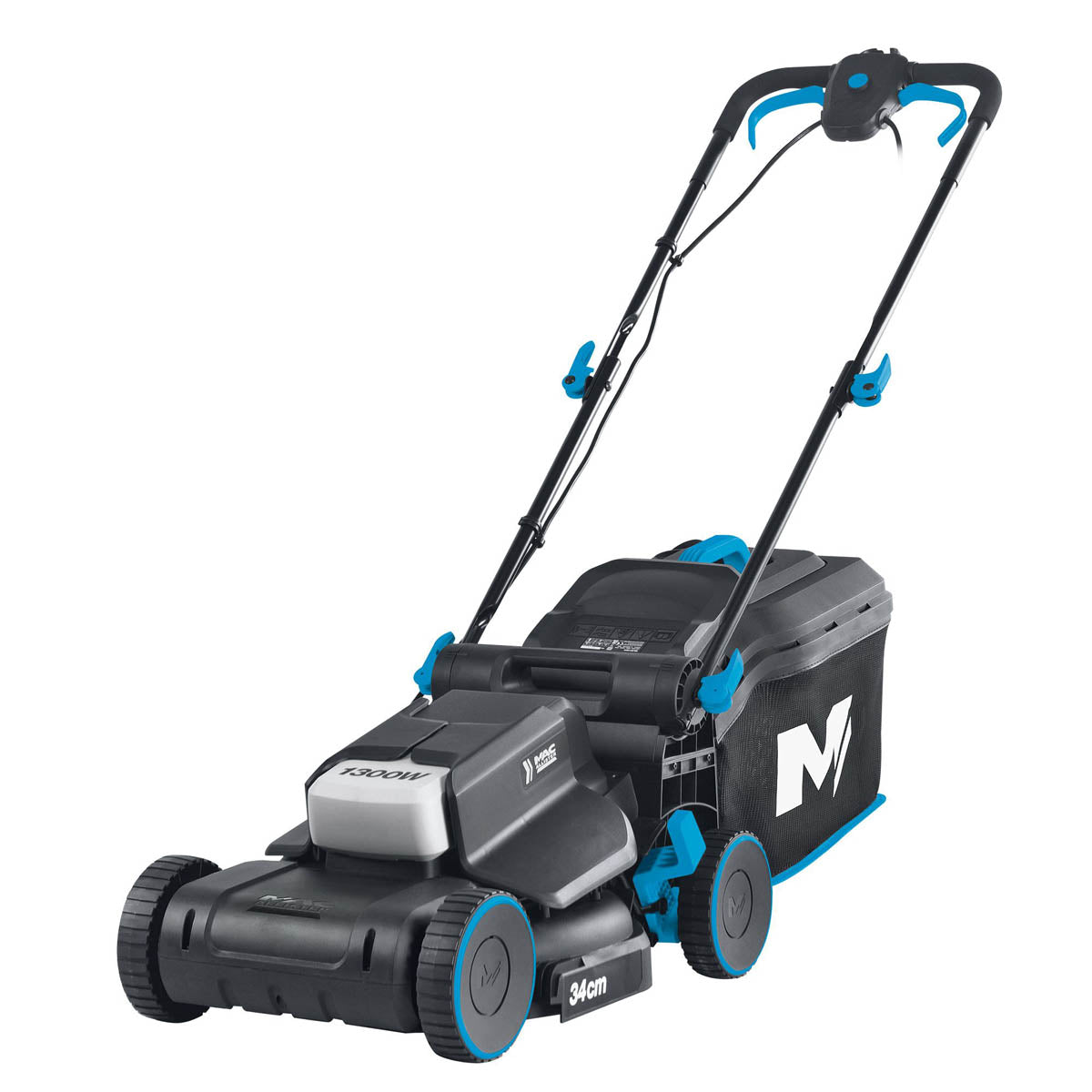 Mac Allister Lawnmower Electric MLM1334 Rotary 34cm Garden Grass Cutter 1300W - Image 2