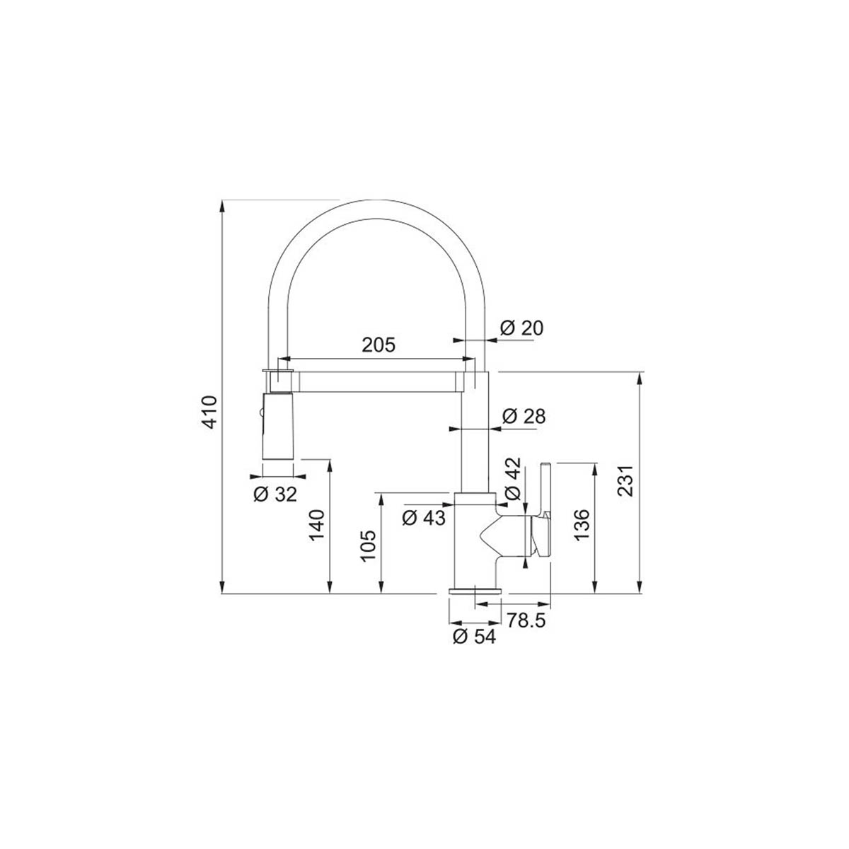 Kitchen Tap Mixer Chrome Single Lever Pull Out Modern Ceramic Cartridge Faucet - Image 2