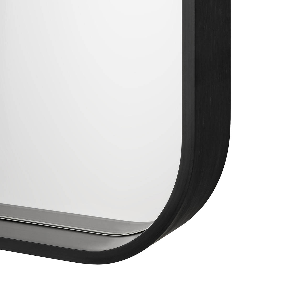 Bathroom Mirror Tisa Black Rectangular Aluminium Frame Modern (H)60cm (W)40cm - Image 6