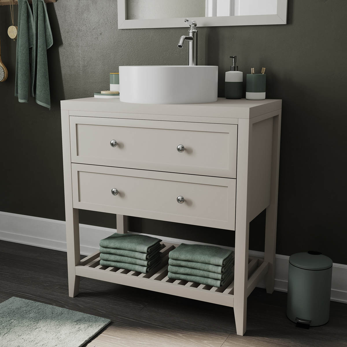 Bathroom Basin Tap Mono Mixer XL Chrome Single Lever Ceramic Cartridge Waste - Image 2