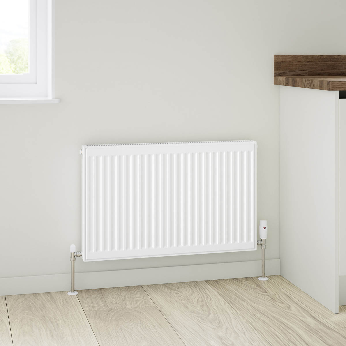 Flomasta Radiator Type 11 Single Panel Convector Steel White (W)800mm x (H)500mm - Image 1