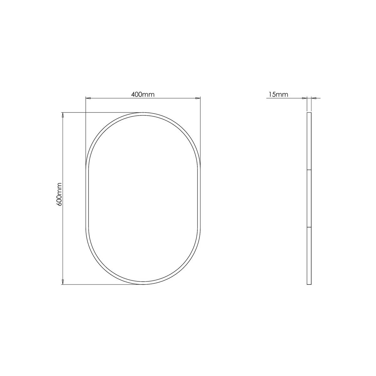 Sensio Bathroom Mirror Dark Bronze Wall Mounted Contemporary (H)60cm (W)40cm - Image 4