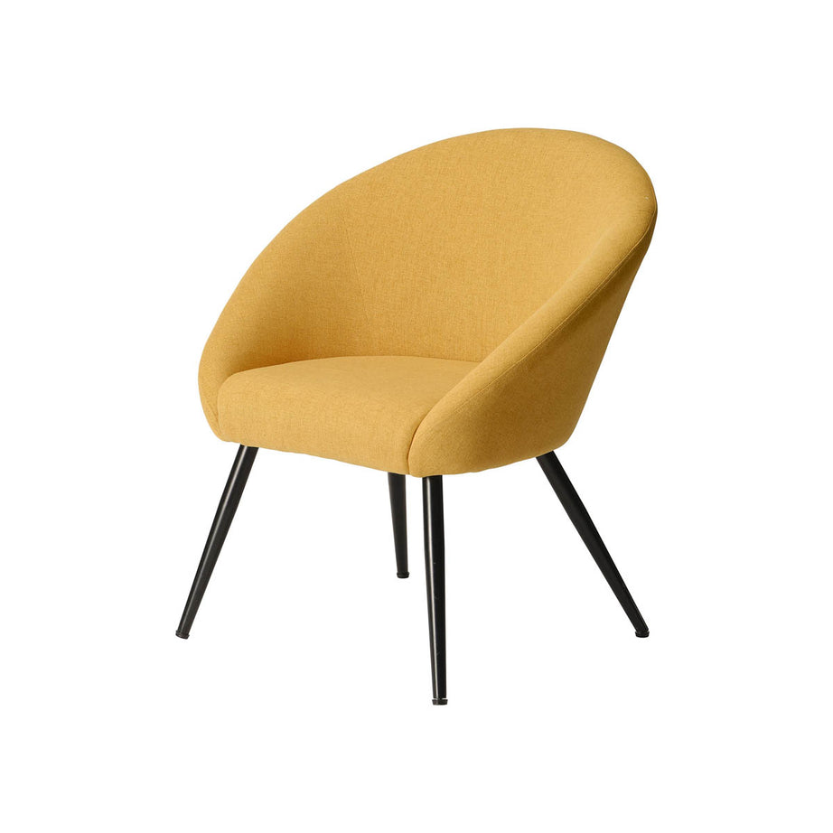 Relaxer Accent Chair Yellow Linen Effect Living Room Bedroom (H)845mm (W)730mm - Image 2