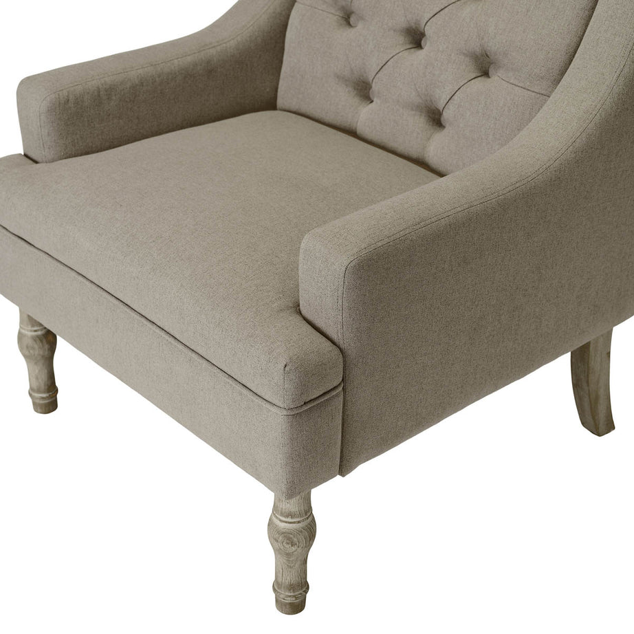 Relaxer Accent Chair Grey Linen Effect Living Room Bedroom (H)835mm (W)740mm - Image 4
