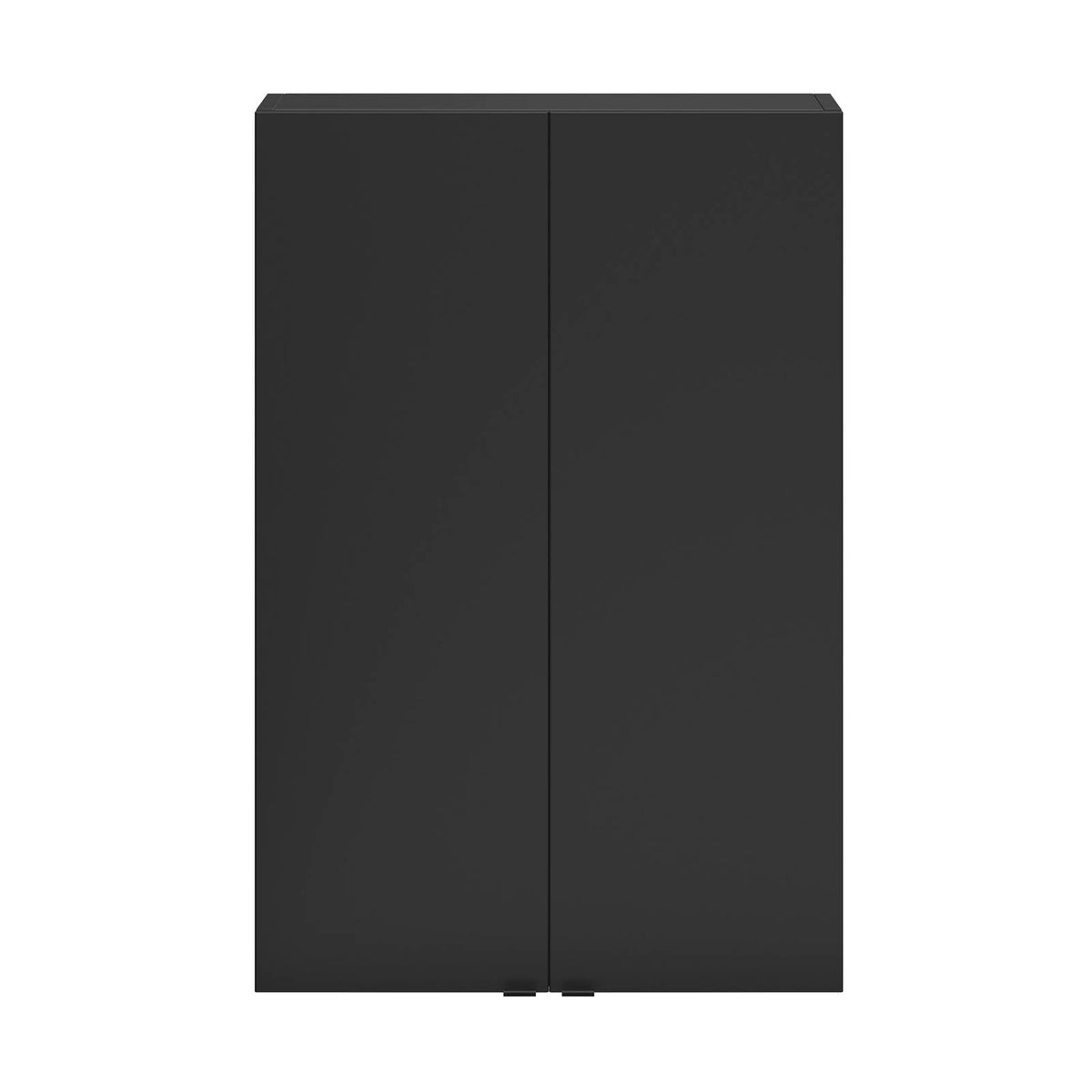 Bathroom Double Wall Cabinet Imandra Matt Black Soft Close Modern H90xW60cm - Image 4
