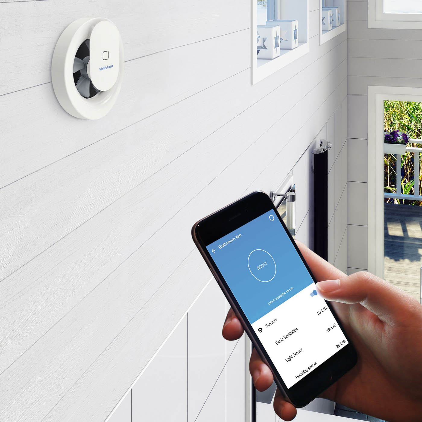 Vent Axia Smart Extractor Fan Bathroom White Bluetooth Plastic IP44 Timer - Image 2