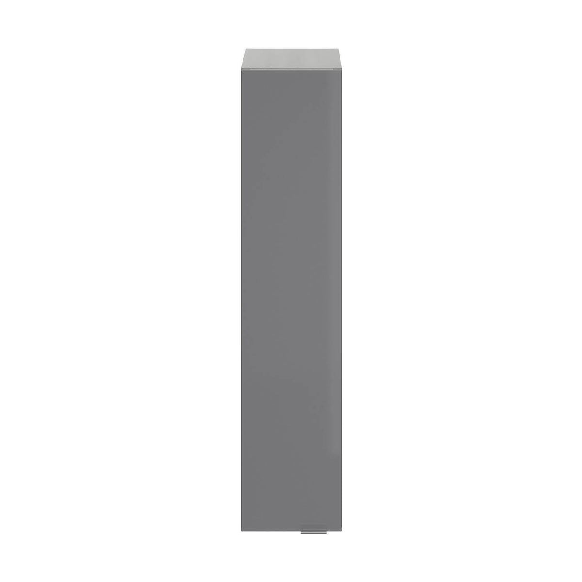 Bathroom Wall Cabinet Imandra Deep Gloss Grey Single Soft Close (H)90cm (W)20cm - Image 3