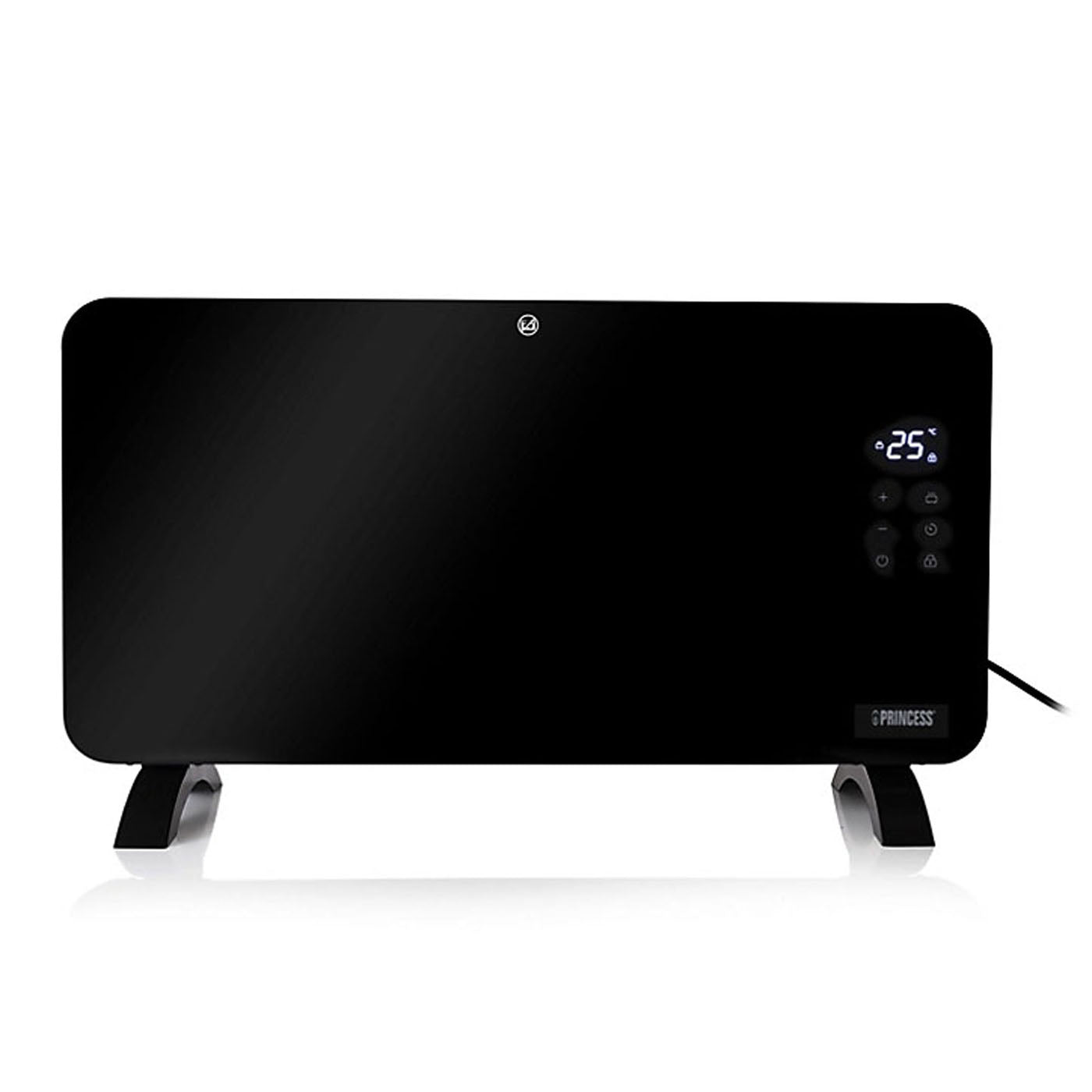Princess Smart Panel Space Heater Electric Black Glass Wi-Fi Portable 1500W - Image 1