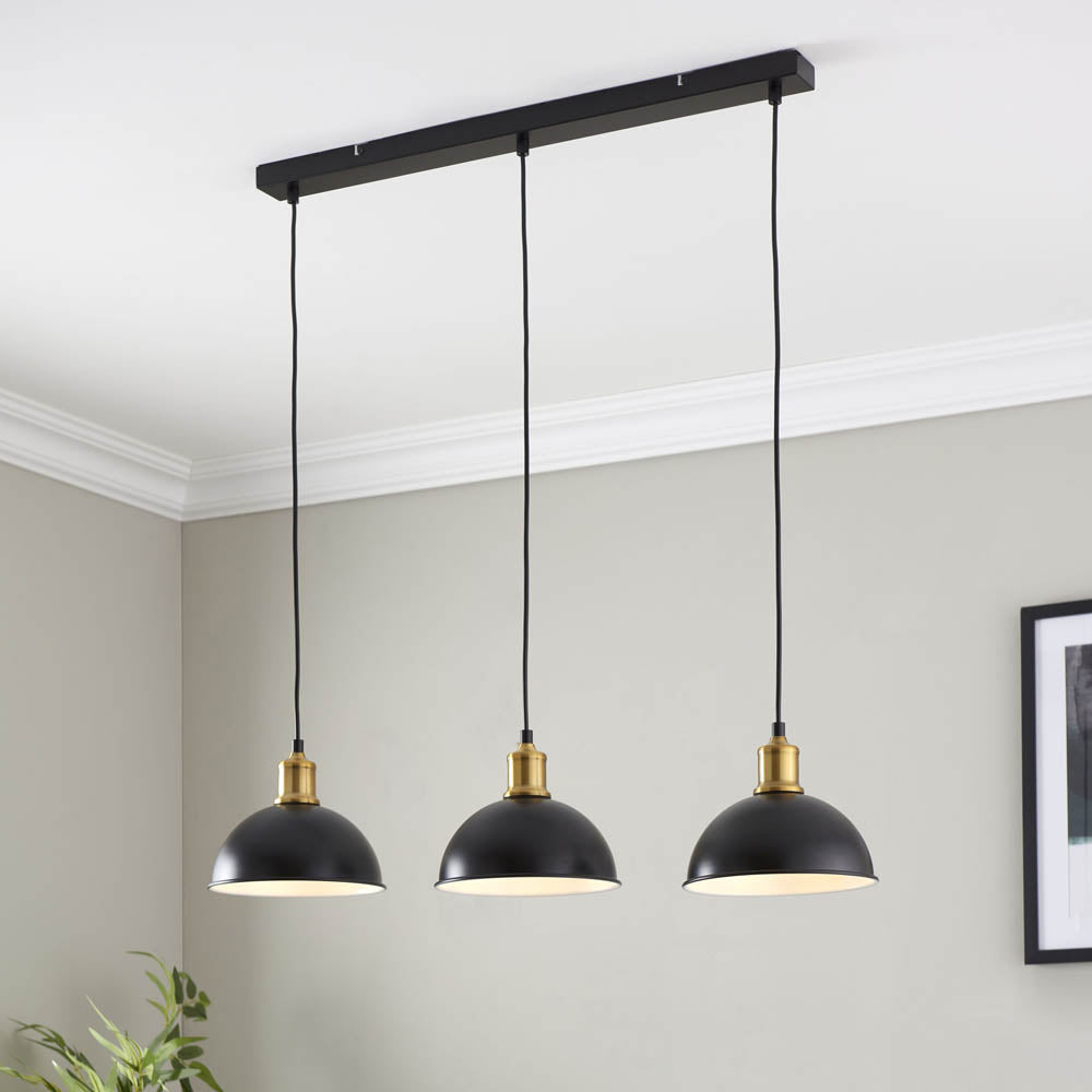 Pendant Ceiling Light Hanging Adjustable Height Dimmable Matt Black Modern 6W - Image 2