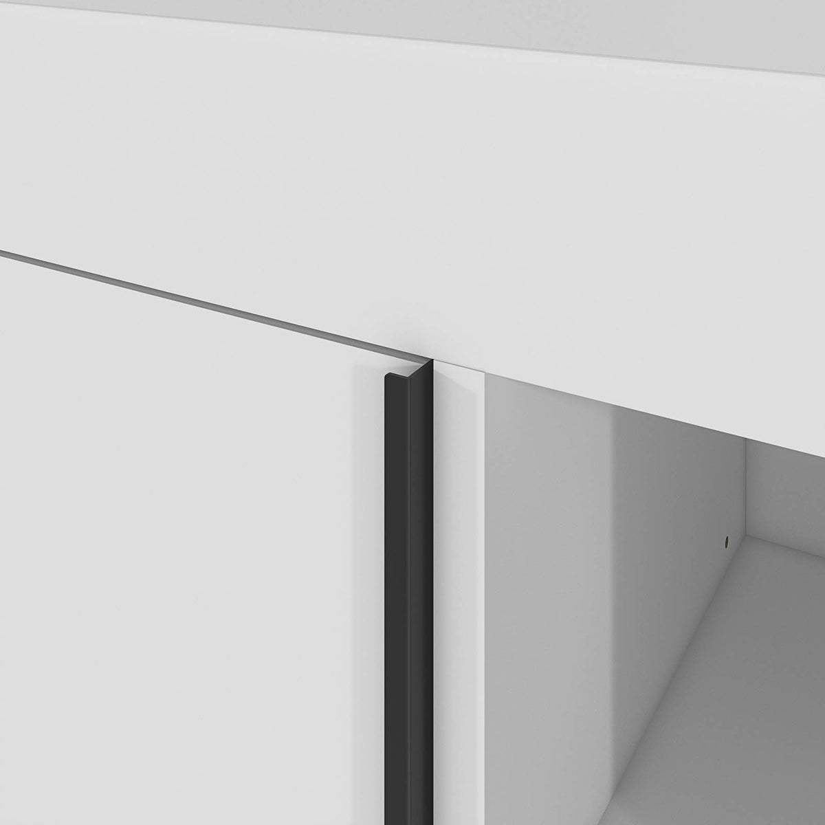 Bathroom Cabinet Maza Matt White Single Door Wall Mounted Modern H82xW65cm - Image 9