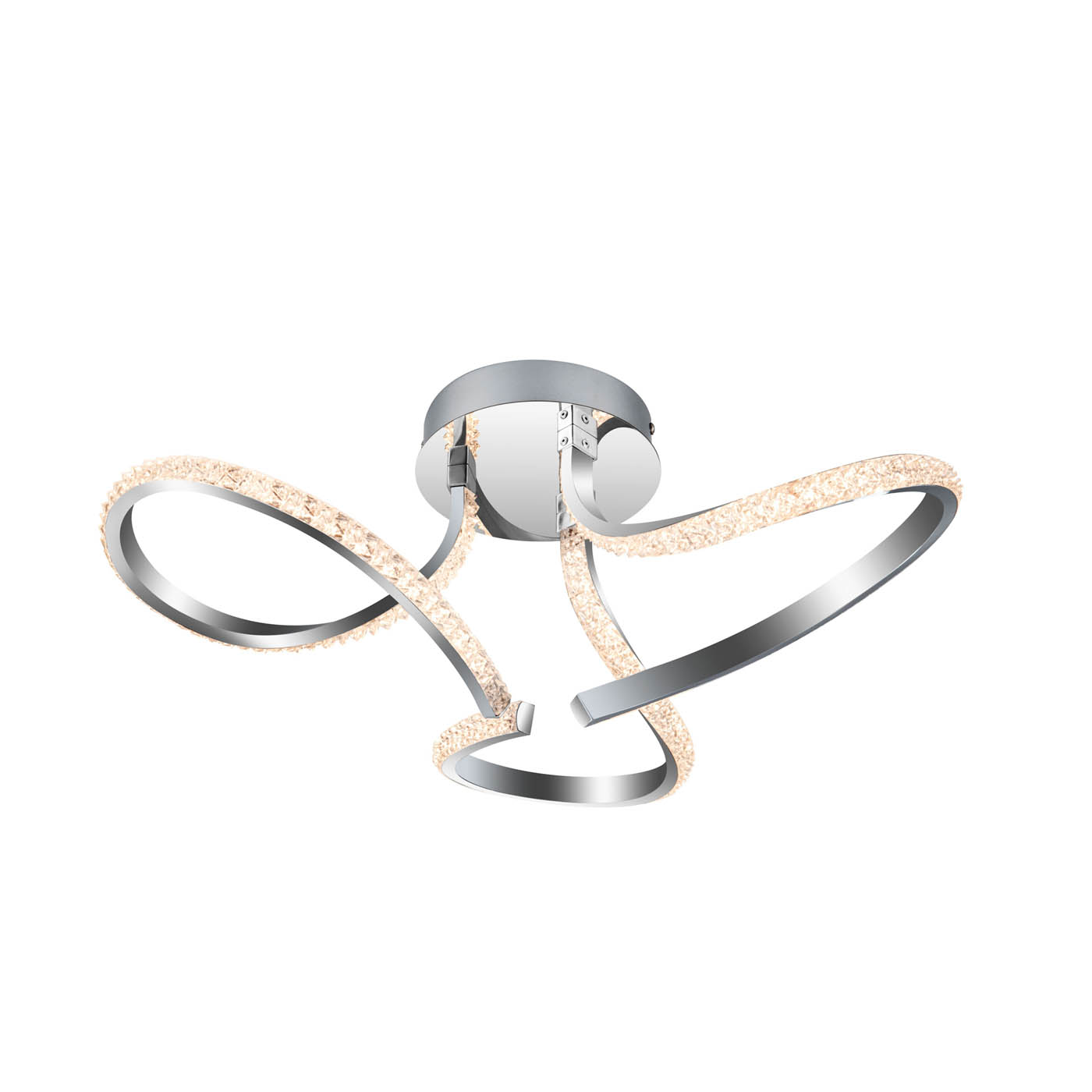 LED Ceiling Light Warm White 1700lm Round Beaded Metal Plastic Living Room 22W - Image 1